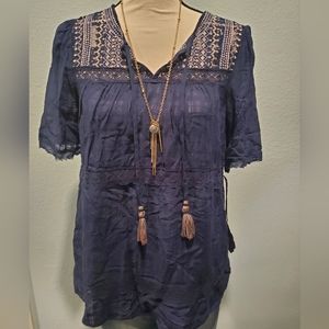 Knox Rose boho summer top NWT